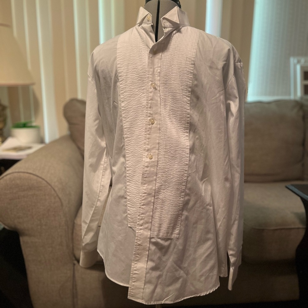 Classic White Men's Dress Shirt